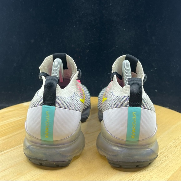 Nike Air Vapormax Flyknit 3 White/Dynamic Yellow AJ6900-103 Men’s Size 8/ 9.5 W - Picture 6 of 8